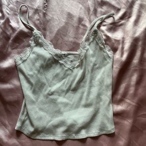 Garage white lace cami tank top